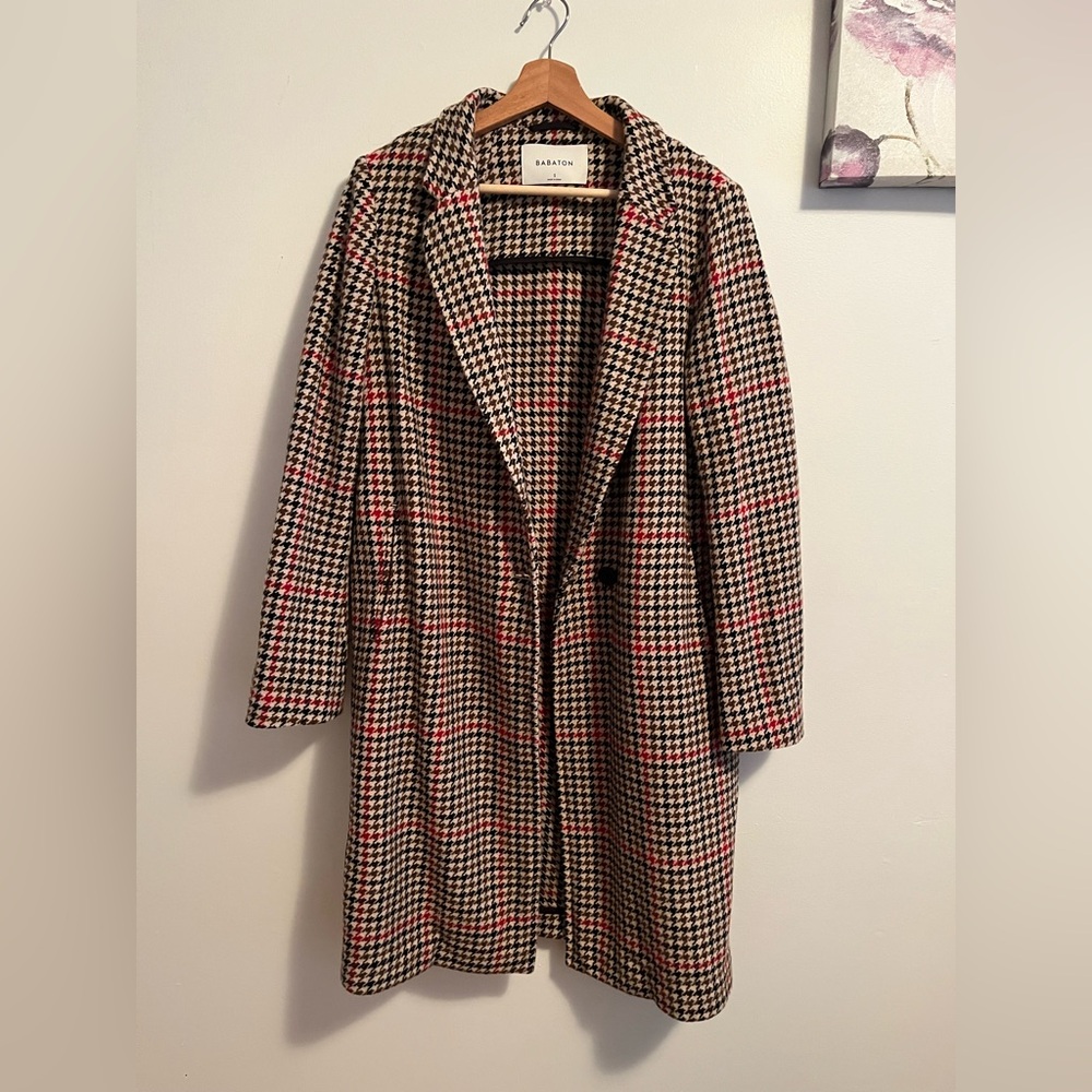 Babaton Houndstooth Coat - Black and Tan - Picture 11 of 15